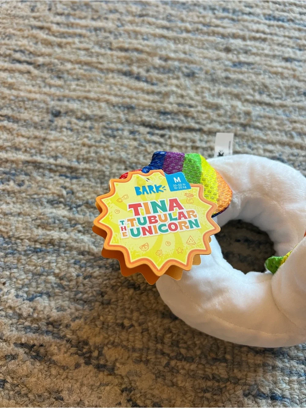 Bark Tina The Tubular Unicorn Dog Toy NWT